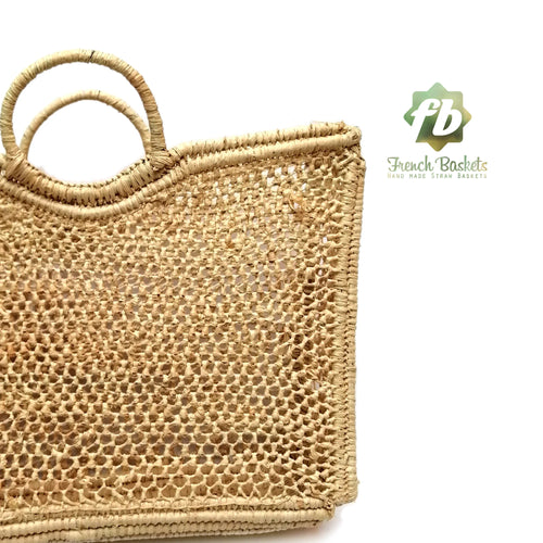 French Basket Net Straw Raffia